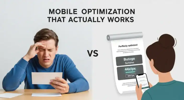 Mobile Optimization Comparison: Confused vs Optimized User Experience